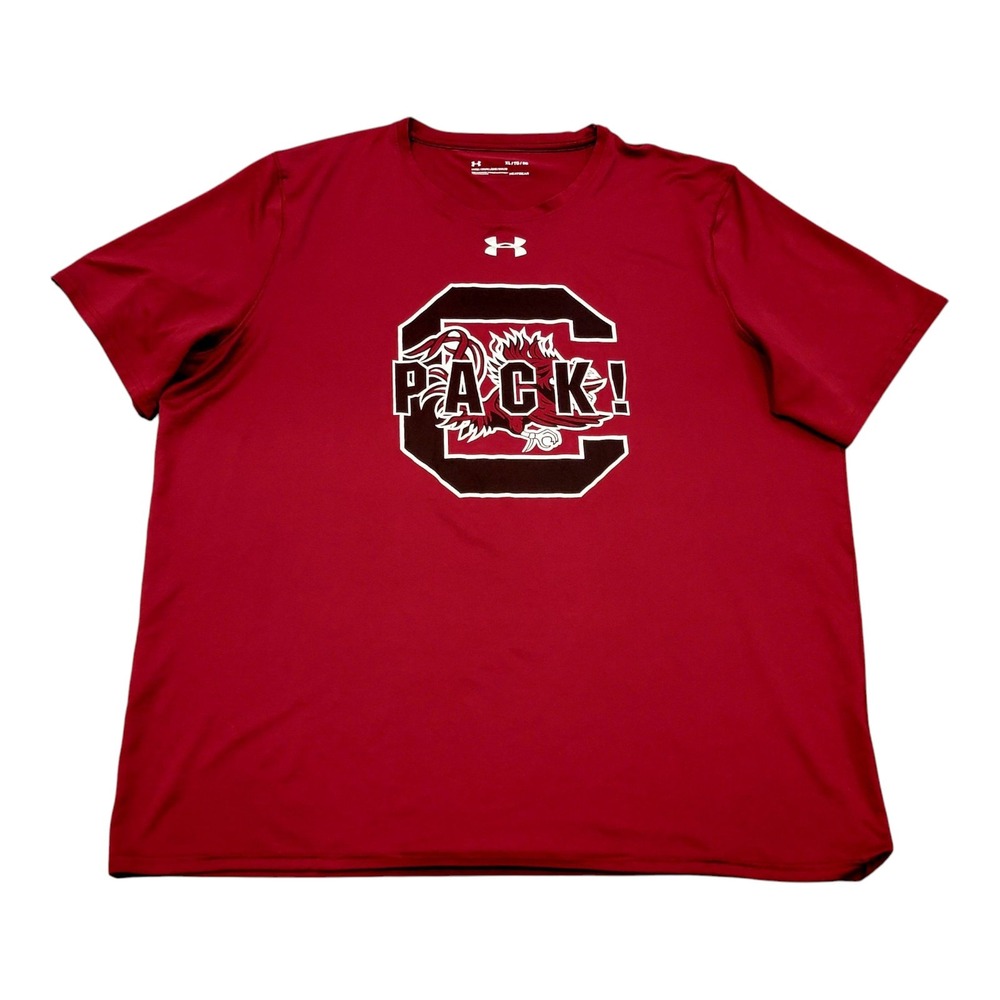 Under Armour South Carolina Gamecocks Team Issue HeatGear Shirt Mens XL Red